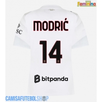 Camisa de time de futebol AC Milan Luka Modric #14 Replicas 2º Equipamento Feminina 2026-27 Manga Curta